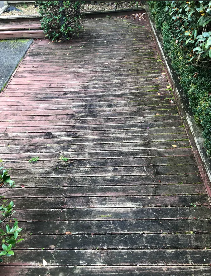 Deck Cleaning: before