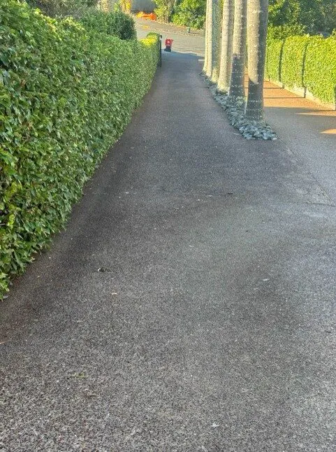 Concrete driveway after washing